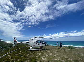 Lekkerwater Beach Lodge: Flug mit dem Helikopter Lekkerwater Beach Lodge: Flug mit dem Helikopter