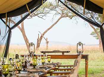 Serengeti Safari Camp: Gedeckter Tisch