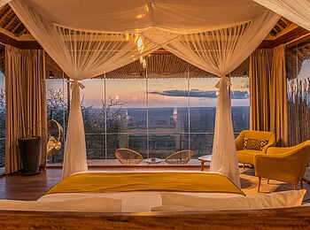 Soroi Lions Bluff Lodge: Aussicht vom Bett