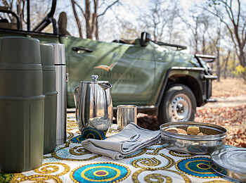 Chikwenya Camp: Kaffeepause im Busch