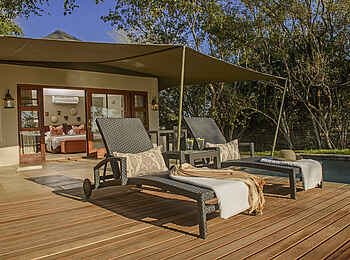 Savanna Lodge: Terrasse der Luxury Suite Savanna Lodge: Terrasse der Luxury Suite