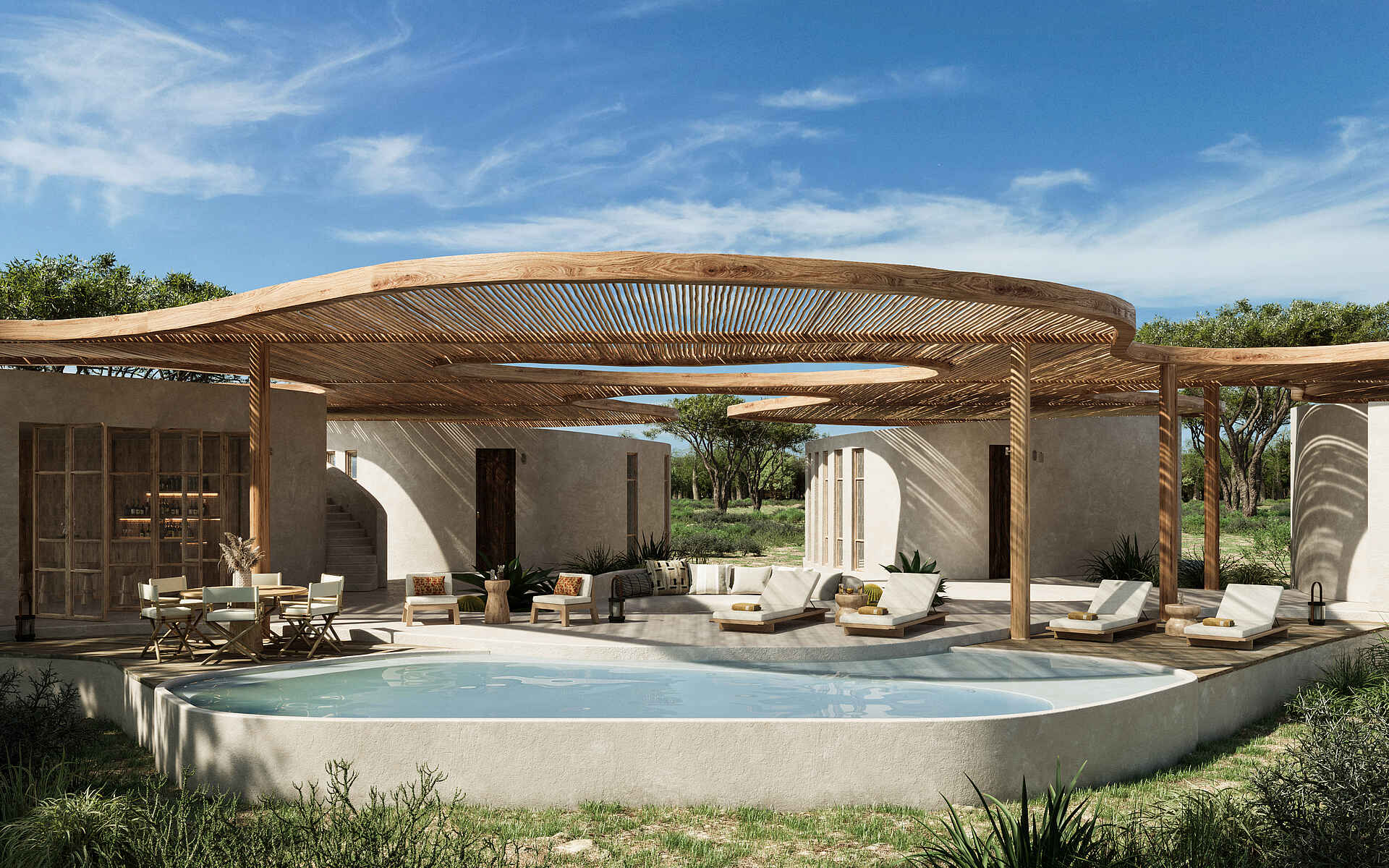 Ubuyu Lodge: Blick auf Villa