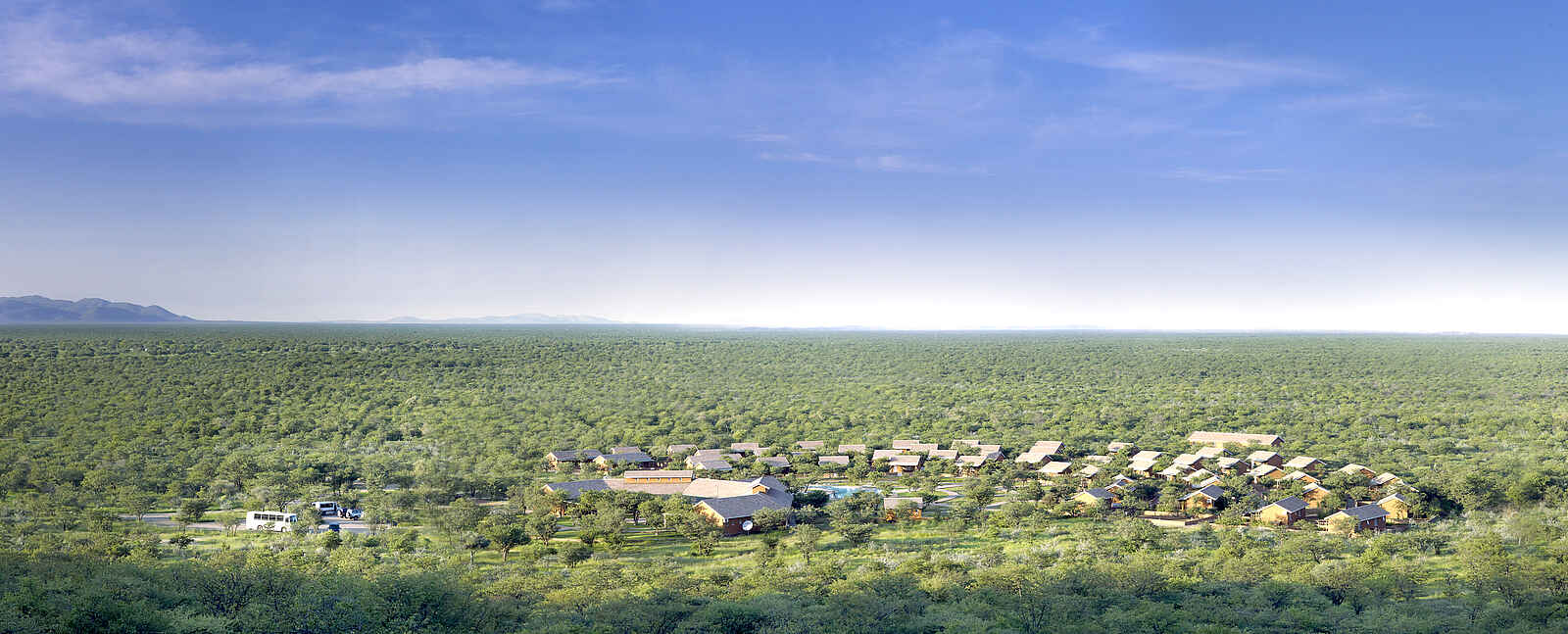 Damara Mopane Lodge: Das Camp von Oben Damara Mopane Lodge: Das Camp von Oben