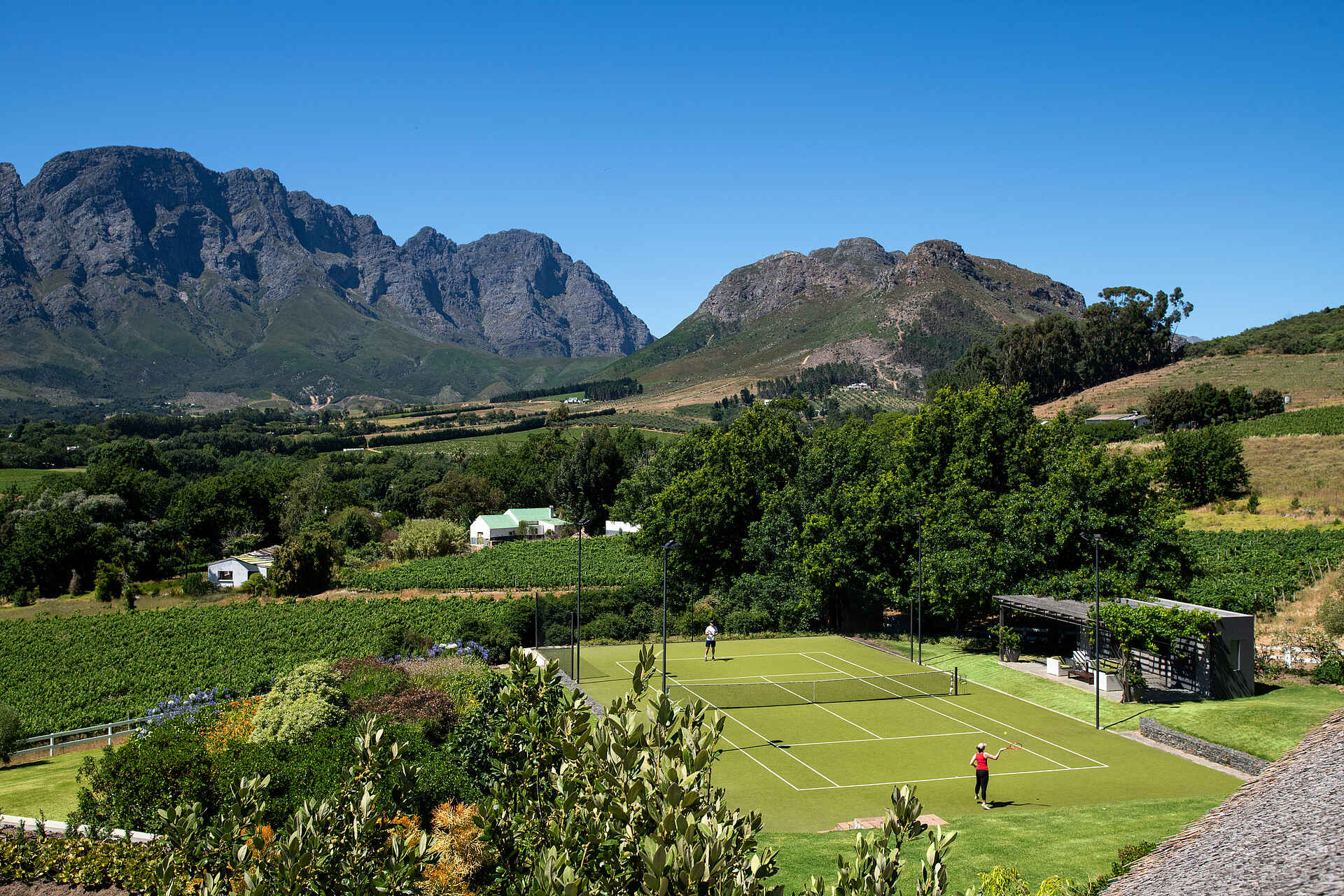 Mont Rochelle Hotel and Vineyard: Tennisplatz