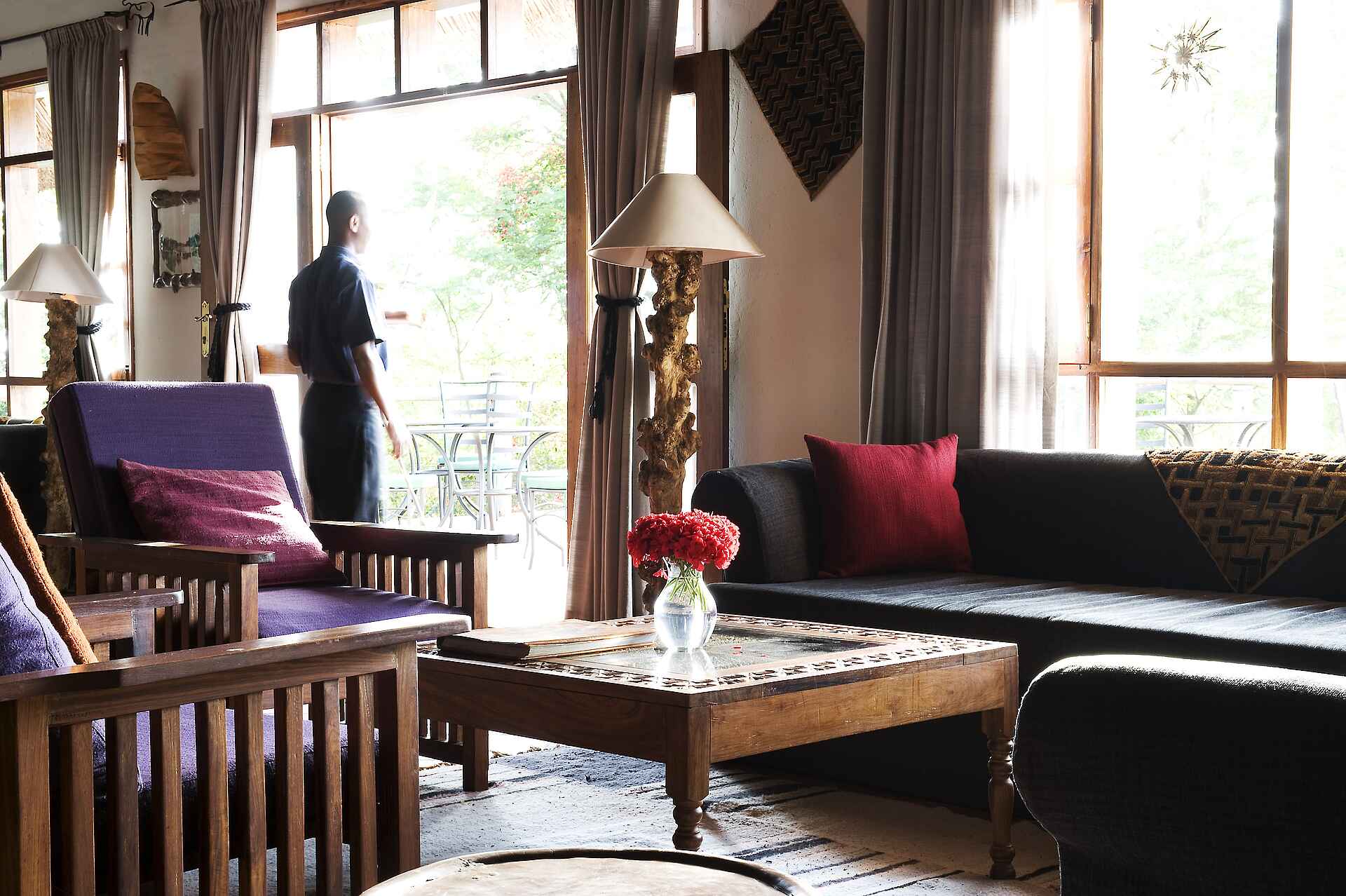 karatu, ngorongoro conservation area, ngorongoro farmhouse, oldeani vulkan, tanganyika wilderness camps, tansania, hauptlodge, lounge, afrikarma, afrikarma safaris, afrikarma safaris - wildnis. hautnah., afrikarma.de