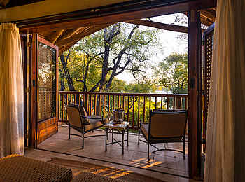 David Livingstone Safari Lodge: Balkon eines Zimmers David Livingstone Safari Lodge: Balkon eines Zimmers