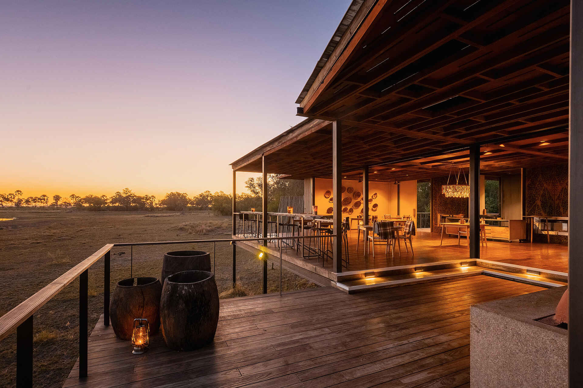 Qorokwe Camp: Auf der Terrasse