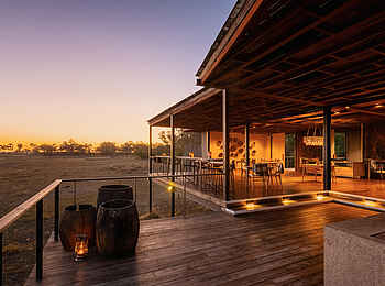 Qorokwe Camp: Auf der Terrasse