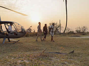 Shinde Lodge: Helicopterflug