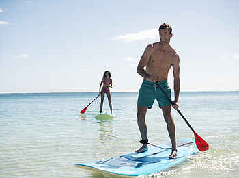 Trou Aux Biches Beachcomber Golf Resort & Spa: Stand up Paddeln Trou Aux Biches Beachcomber Golf Resort & Spa: Stand up Paddeln