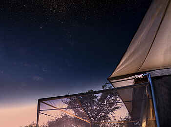 Linyanti Expeditions: Sleepout mit Sternenhimmel Linyanti Expeditions: Sleepout mit Sternenhimmel