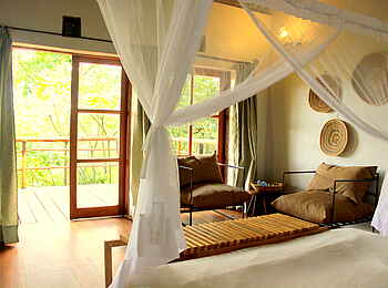 Papaya Lake Lodge: Blick zur Veranda