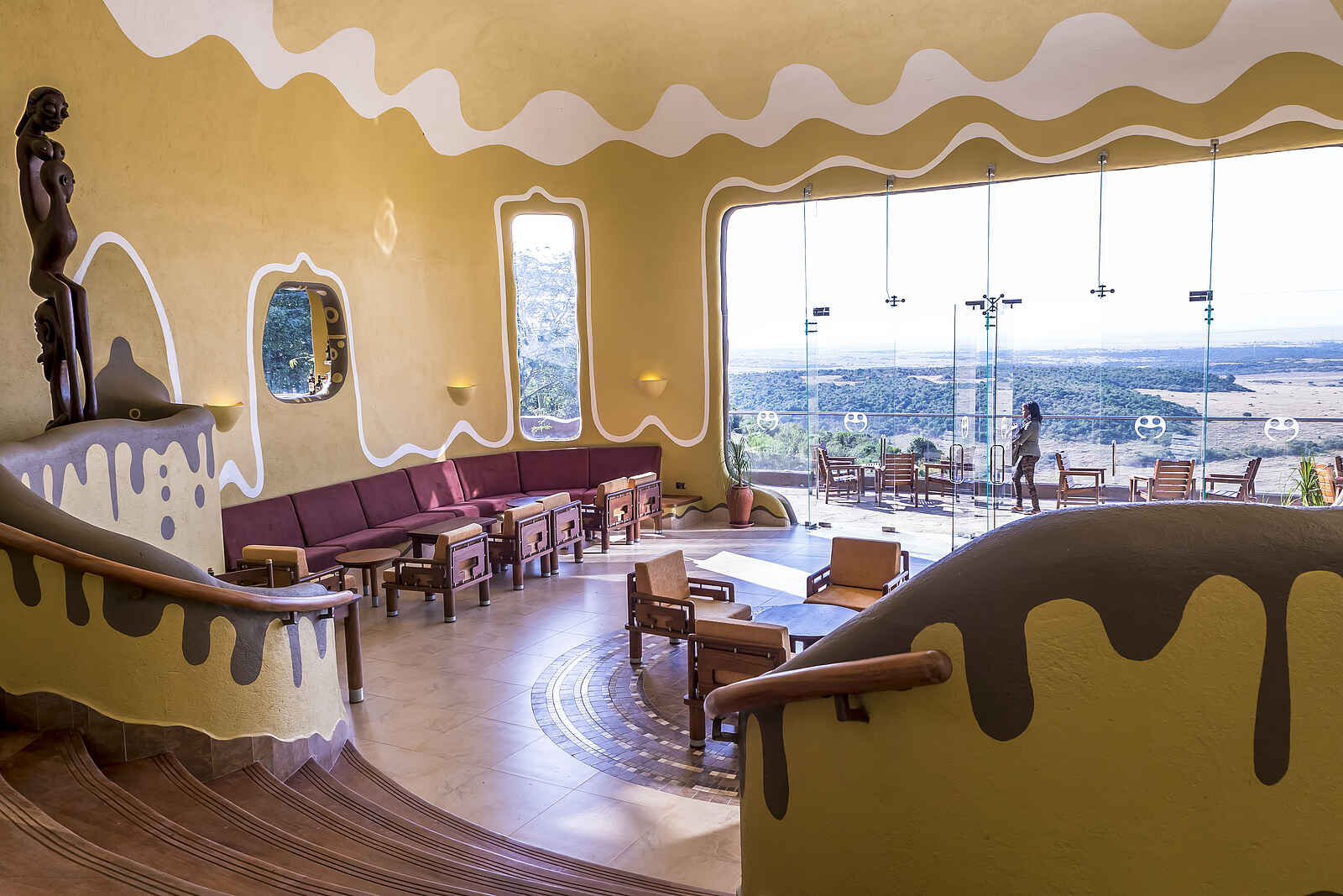 Mara Serena Safari Lodge: Lounge mit Panorama Mara Serena Safari Lodge: Lounge mit Panorama