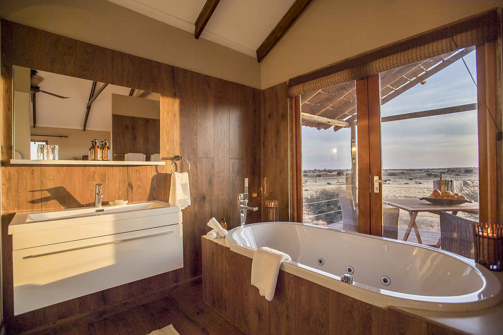 Bagatelle Kalahari Game Ranch: Badezimmer des Exclusive Dune Chalets Bagatelle Kalahari Game Ranch: Badezimmer des Exclusive Dune Chalets