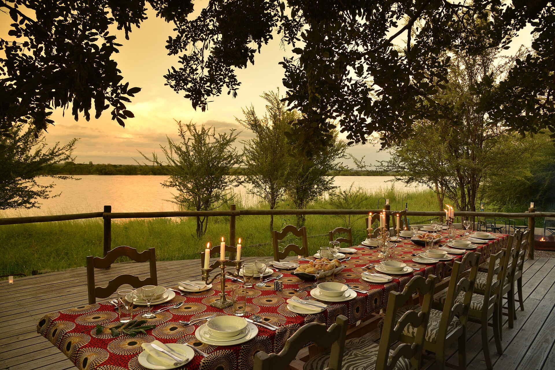 Chobe Bakwena Lodge: Open Air Dinner