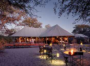 Meno a Kwena Camp: Abendstimmung