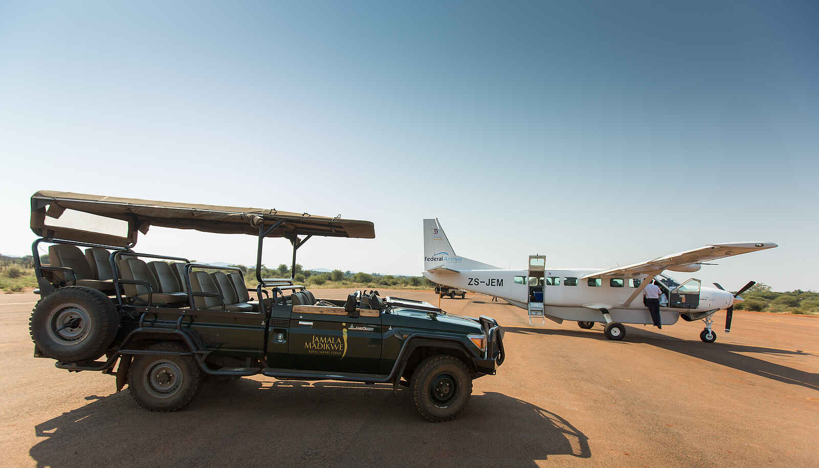 Jamala Madikwe Royal Safari Lodge: Kleinflugzeug Jamala Madikwe Royal Safari Lodge: Kleinflugzeug