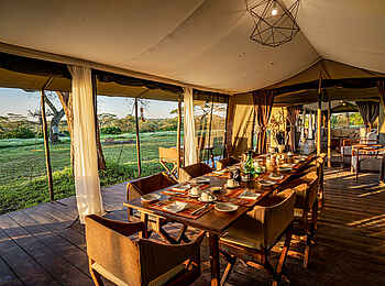 Lemala Mara Tented Camp: Frühstück im Speisezelt