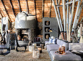 Singita Boulders Lodge: Loungebereich