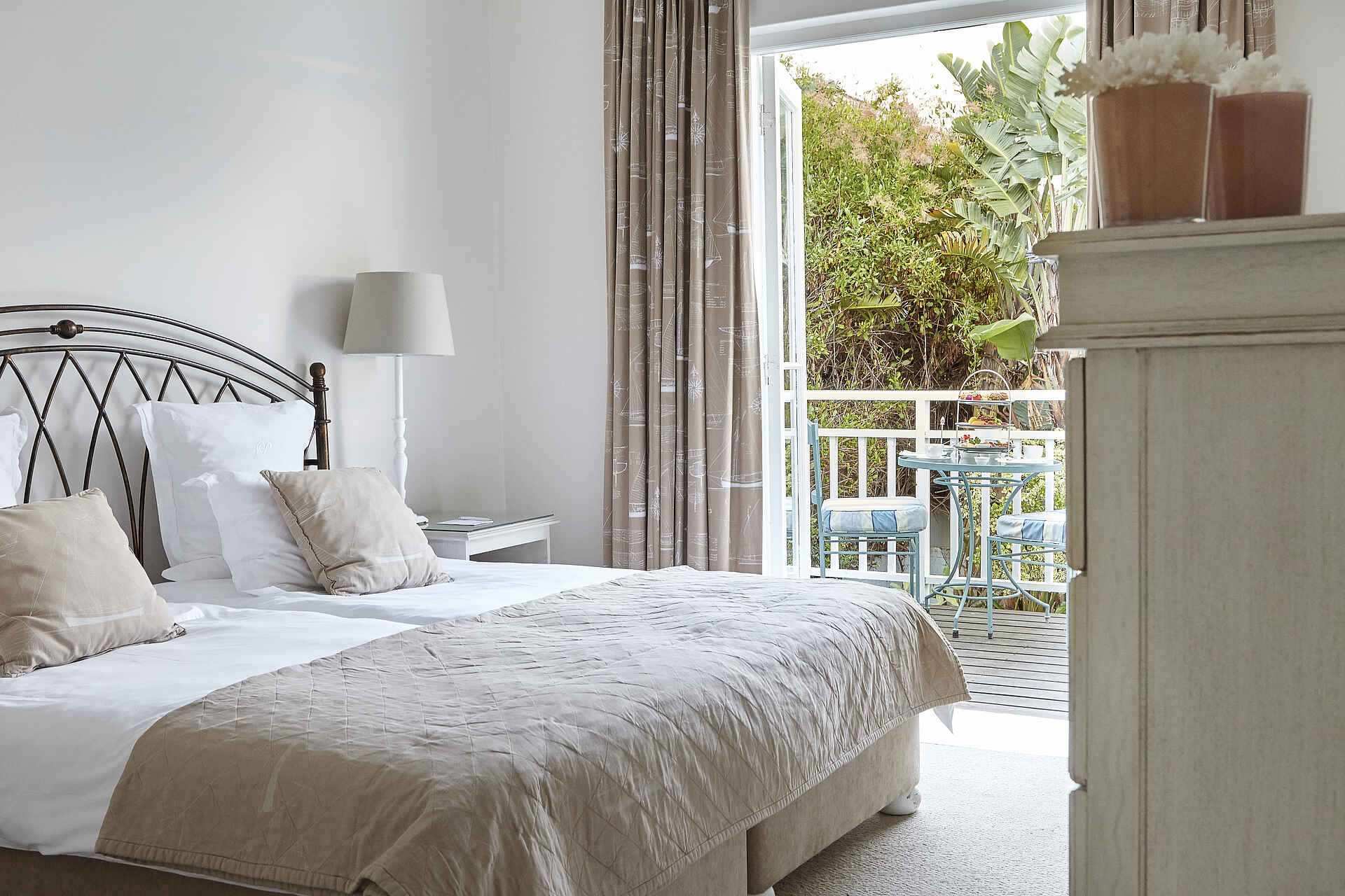 The Plettenberg: Schlafzimmer mit Balkon in der Villa Beach House