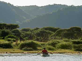 Wayo Manyara Green Camp: Kanufahren mit Giraffen