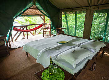 Masoala Forest Lodge: Doppelbett mit Aussicht Masoala Forest Lodge: Doppelbett mit Aussicht
