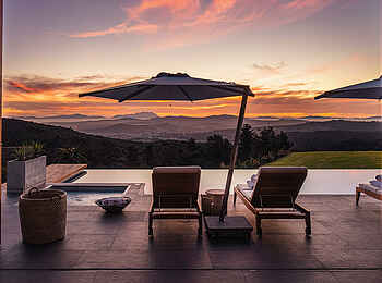 Delaire Graff Estate: Die Terrasse der Villa Delaire Graff Estate: Die Terrasse der Villa