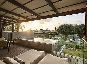 LUX Grand Baie: Die Terrasse der Pool Residence LUX Grand Baie: Die Terrasse der Pool Residence