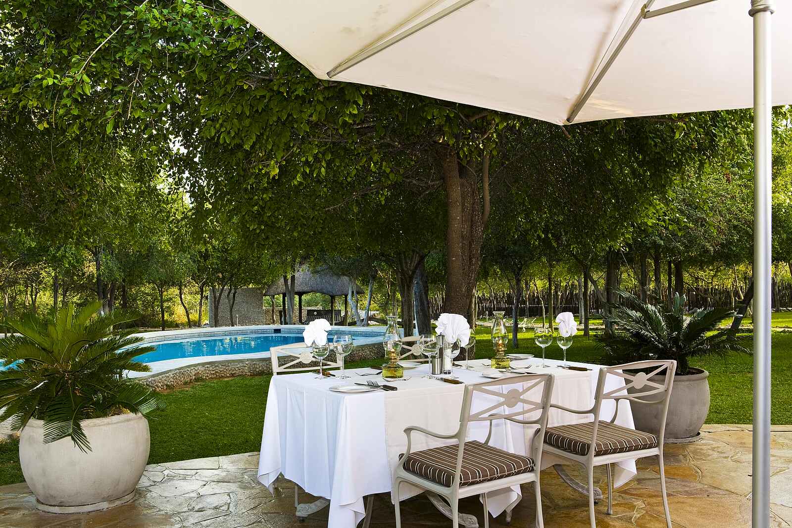 Mushara Lodge: Lunch im Außenbereich Mushara Lodge: Lunch im Außenbereich