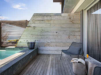 POD Camps Bay Boutique Hotel: Terrace Pool Room Terrasse mit Plungepool