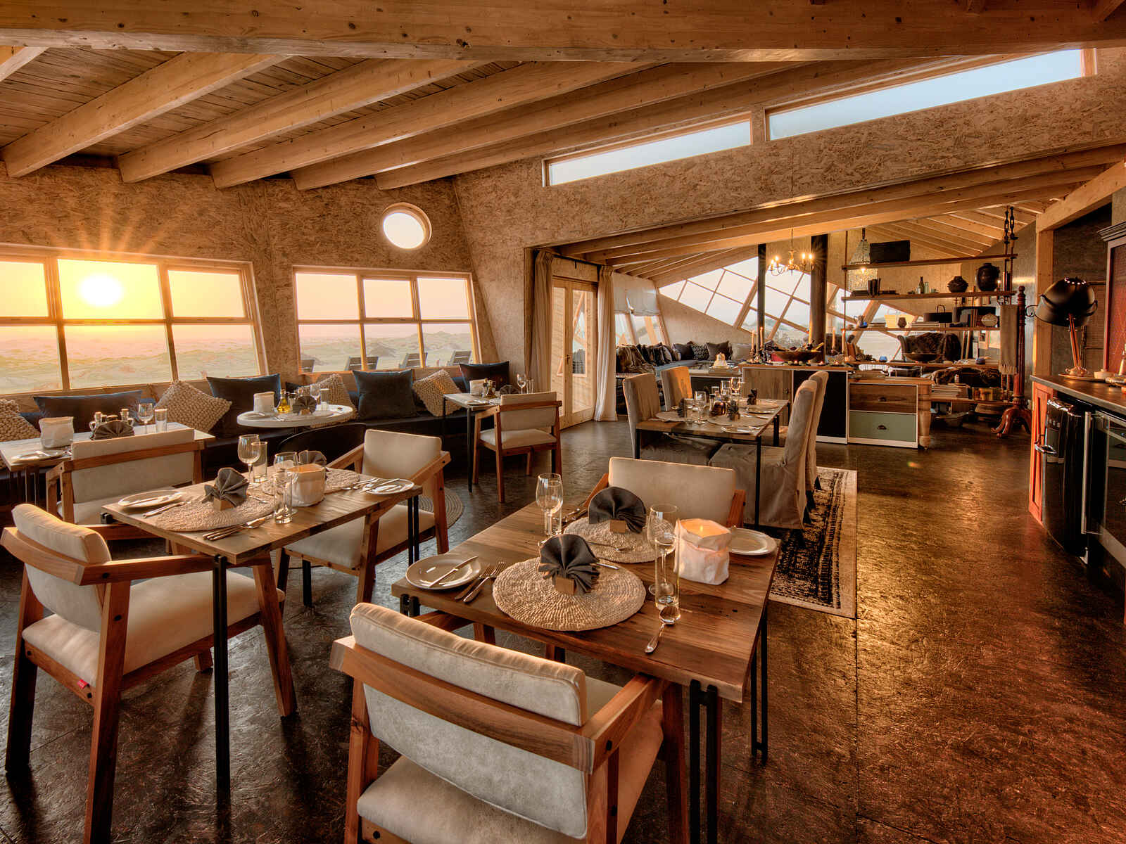 Shipwreck Lodge: der Essbereich Shipwreck Lodge: der Essbereich