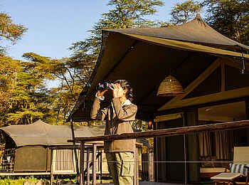 Soroi Amboseli Camp: Ausblick von der Terrasse
