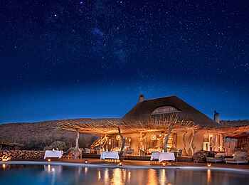 The Motse Tswalu: Abends im Camp The Motse Tswalu: Abends im Camp