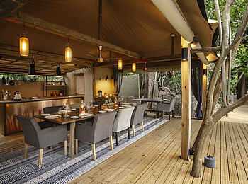 Tsowa Safari Island Lodge: Das Restaurant