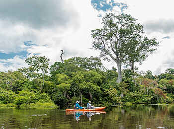 Mboko Camp: Im Doppelkajak