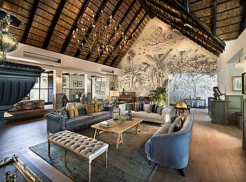 Stanley and Livingstone Boutique Hotel: Wohnzimmer mit Strohdach Stanley and Livingstone Boutique Hotel: Wohnzimmer mit Strohdach