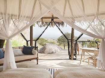 Mkombes House Lamai: Ausblick Schlafzimmer