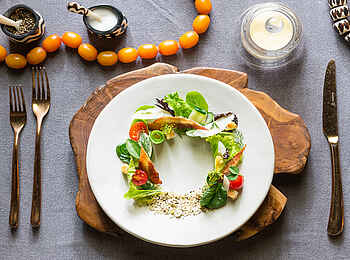 Legendary Mwiba Lodge: Salatgarnitur Legendary Mwiba Lodge: Salatgarnitur