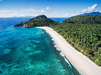 North Island: Der Hauptstrand aus der Vogelperspektive
