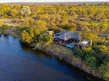 Old Drift Lodge: Die Star Bed Suite aus der Vogelperspektive Old Drift Lodge: Die Star Bed Suite aus der Vogelperspektive