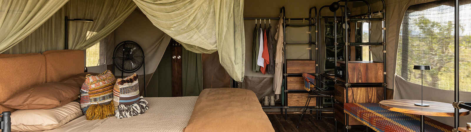 Singita Mara River Tented Camp: Blick ins Zelt Singita Mara River Tented Camp: Blick ins Zelt
