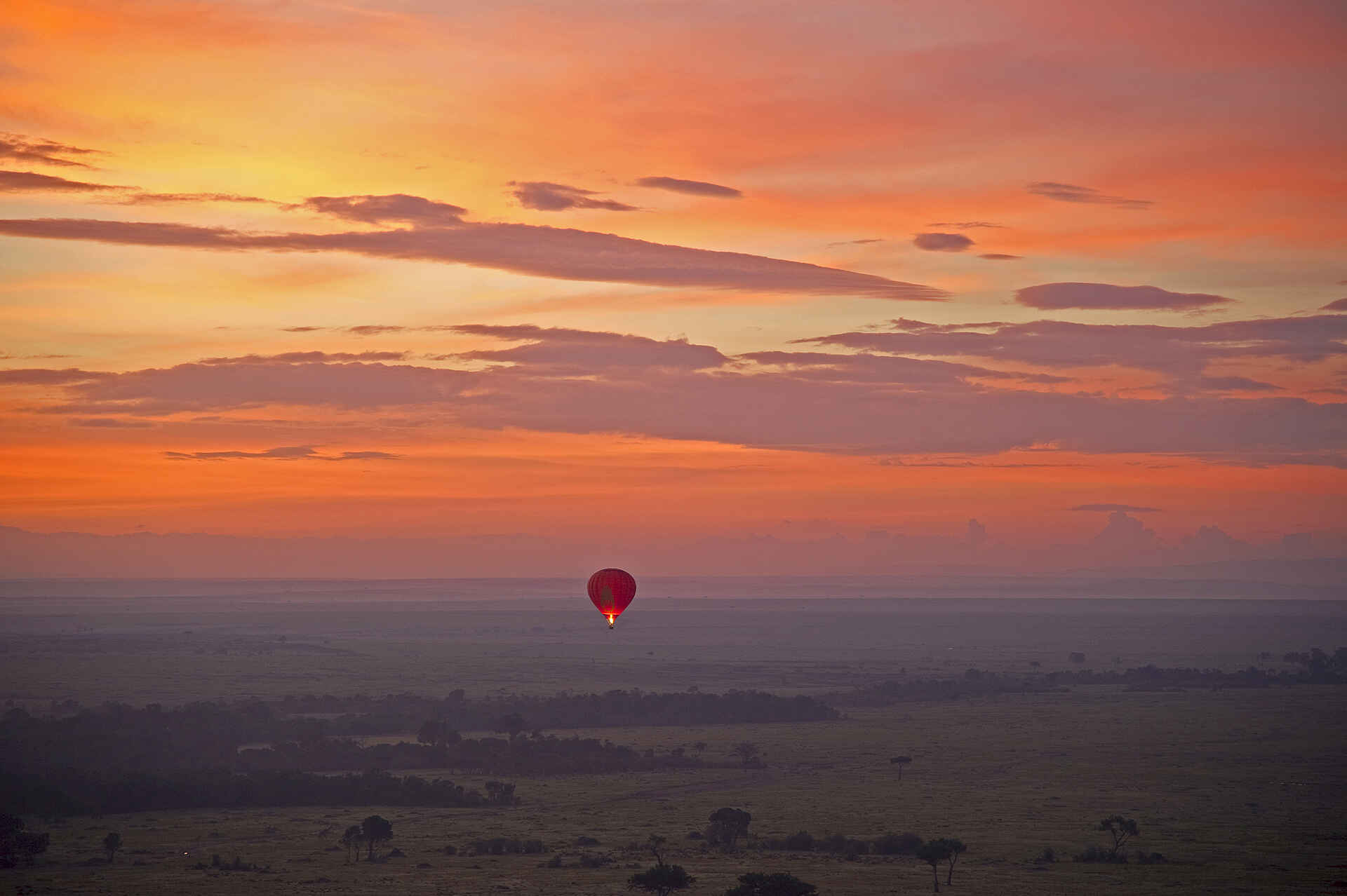 Sanctuary Olonana: Ballonfahrt über der Masai Mara