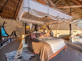 Time + Tide Chongwe House: Blick in ein Gästezimmer Time + Tide Chongwe House: Blick in ein Gästezimmer