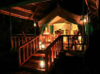 Mbali Mbali Gombe Lodge: Abendstimmung