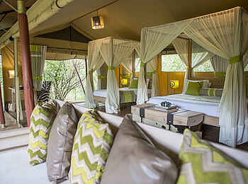 Soroi Private Wing Camp: Blick in das Zelt von der Terrasse aus