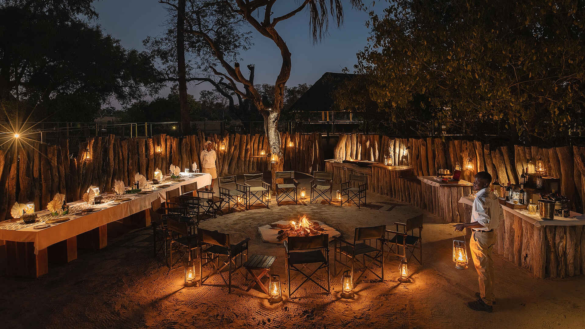 Chitabe Lediba Camp: Dinner an der Boma