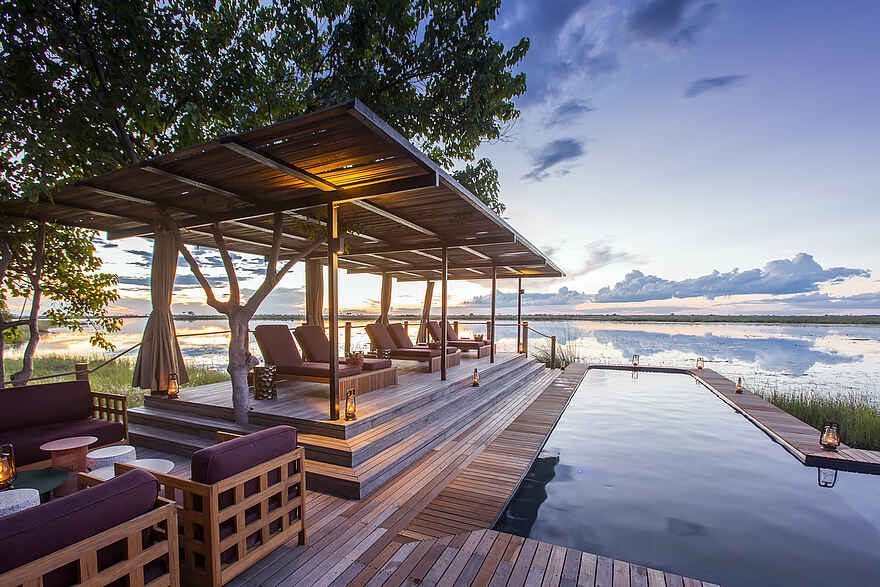 Duma Tau Camp: Blick auf den Fluß Duma Tau Camp: Blick auf den Fluß