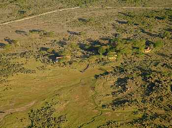 Hatari Lodge: Die Lodge von oben