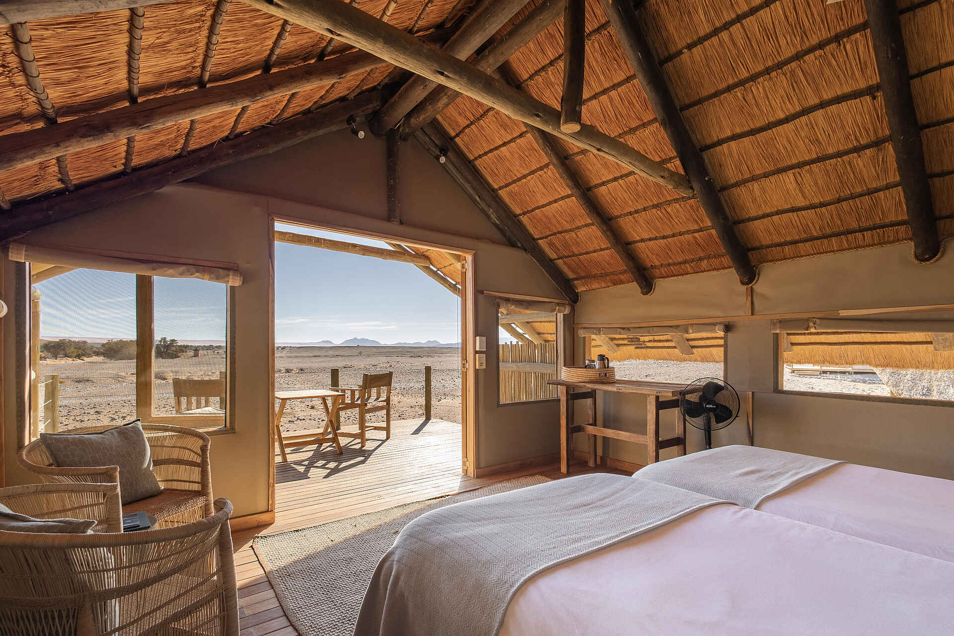 Kulala Desert Lodge: Aussicht aus dem Zelt