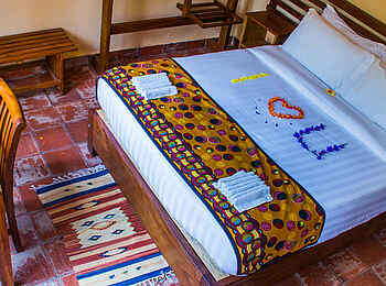 Ichumbi Gorilla Lodge: Doppelbett